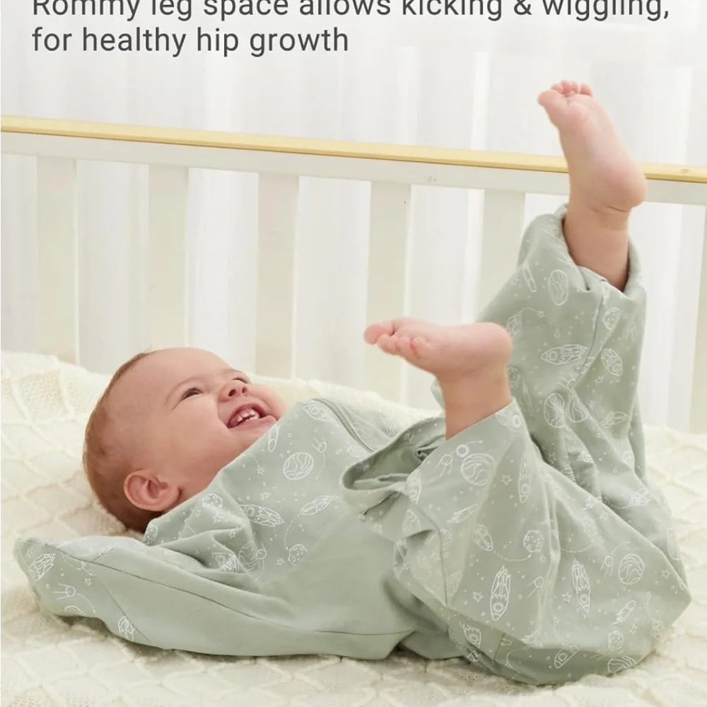 Green Starfish Design Baby Swaddle Sack